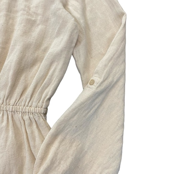Sincerely Jules Lagenlook Coastal Beach Cream Long Sleeve Jumpsuit Size Small - Picture 7 of 12